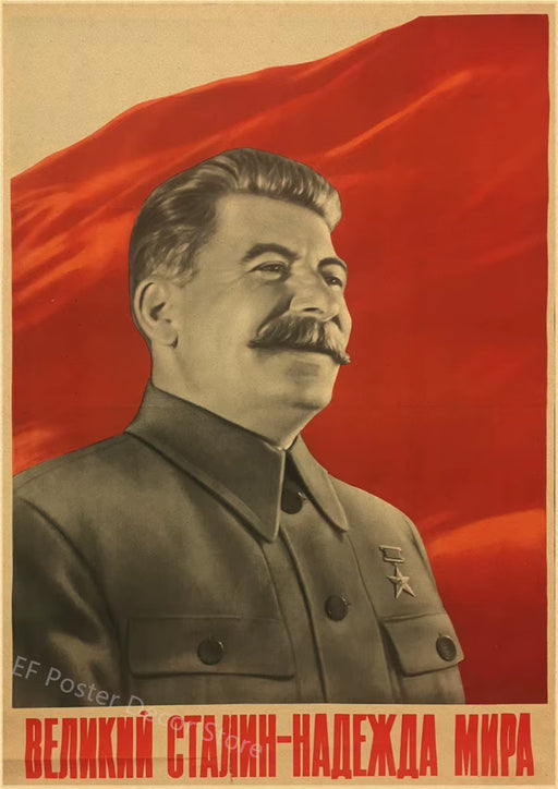 Buy Three Get Four USSR CCCP Russian Stalin Portrait Poster Prints Vintage Home Room Art Wall Decoration Soviet Retro Painting