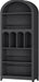 Arched Bookshelf, 70.9" Tall Arch Bookcase with Storage, 5-Tier Farmhouse Book Shelf, Modern Arched Cabinet, Wooden Bookshelf with Open Display Shelves for Living Room, Office, Black BK53SJ01