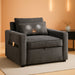 Light Grey Multifunctional Convertible Sofabed With Massage