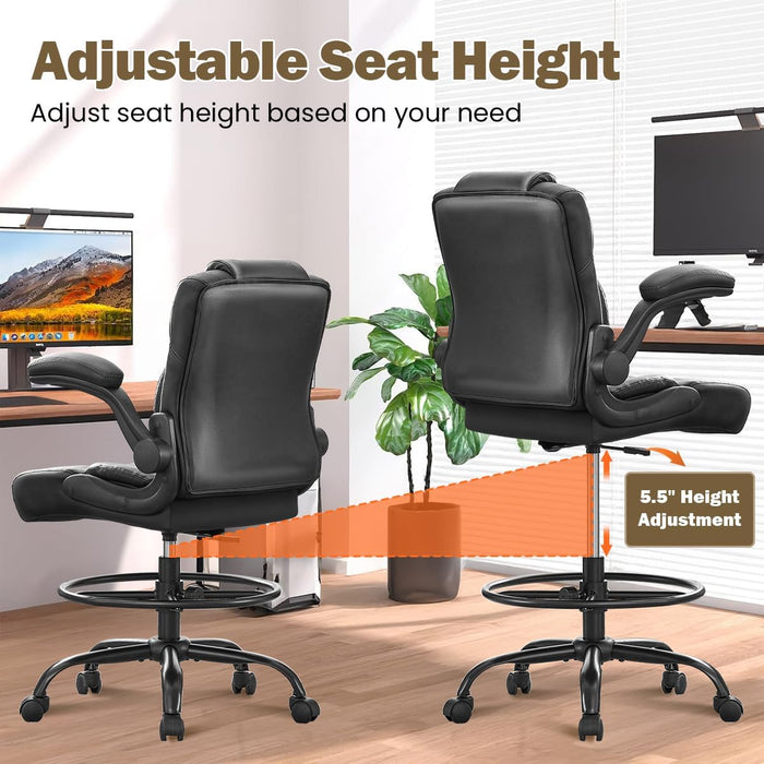 Ergonomic Drafting Chair,Tall Office Chair for Standing Desk