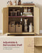 Boho Buffet Cabinets, Set of 2, with Rattan-Look Doors