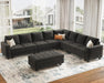 Grey Modular Sectional Sofa L-Shaped, Oversized, Storage