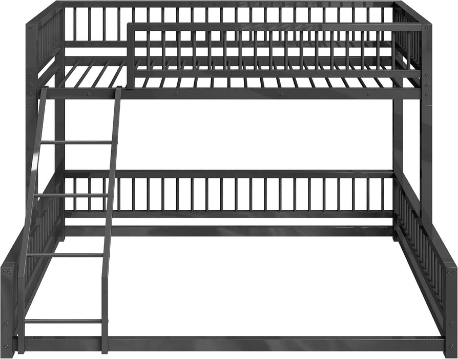 Twin XL Over Queen IndustrialStrength Metal BedFrame