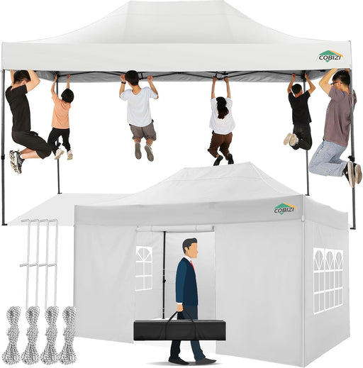 10x15 Ft Pop Up Canopy Tent WaterproofHeavyDutyOutdoorShelter4Sidewalls
