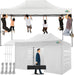 10x15 Ft Pop Up Canopy Tent WaterproofHeavyDutyOutdoorShelter4Sidewalls