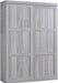 Full Size Murphy Cabinet Bed GrayMatteWalnutFinish