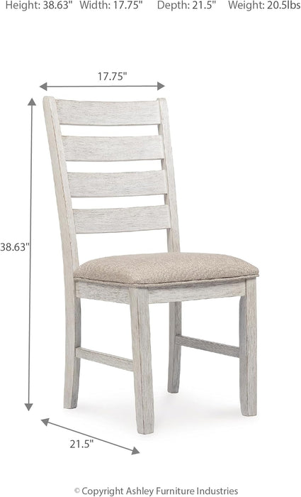 Skempton Modern Farmhouse Dining Room Chair, 2 Count, Whitewash