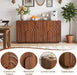 63" Sideboard Buffet Cabinet with Storage, Modern Credenza with 4 Doors & Adjustable Shelves, Large Console Table for Dining Room, Kitchen and Living Room (Walnut)