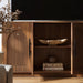67IN Walnut Fluted Sideboard Buffet Cabinet with Storage