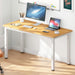 120cm TeakWood White HighGloss Finish Desk Stability