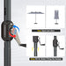 15Ft Double-Sided Patio Umbrella with Solar Lights, Outdoor Rectangle Market Large Patio Umbrella with Base Include|Crank Handle|156 PCS LED Lights for Garden Deck Pool in Grey(1.9" Pole)