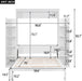 Full Murphy Bed White With BuiltInStorageShelves LED