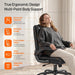 Office Chair, Executive Mid-Back Computer Desk Chair with Flip-Up Armrests
