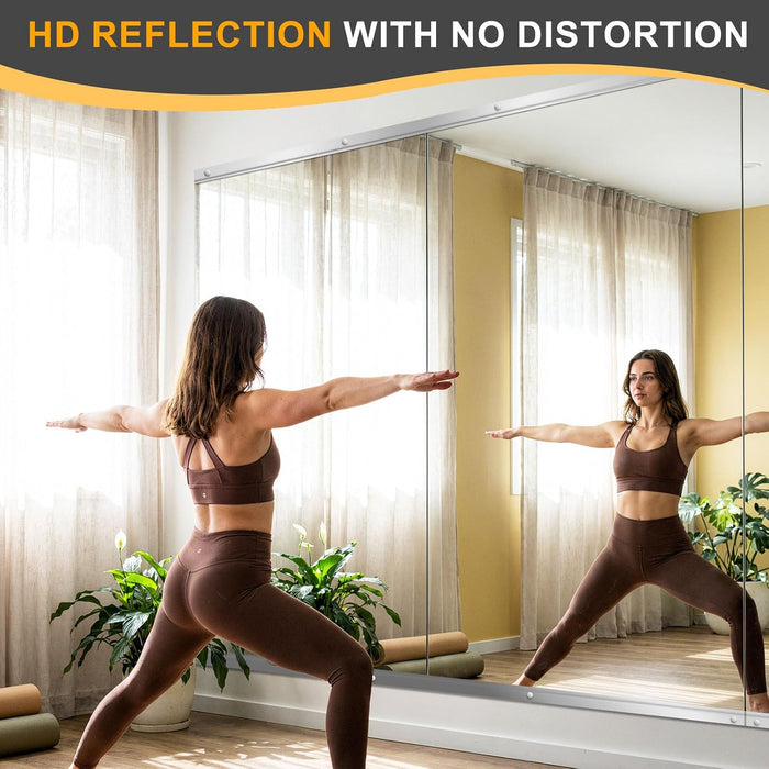 Home Gym Mirror for Wall, 50"X25"X2Pcs, Workout Mirrors for Home Gym