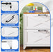 2 Drawer Lateral File Cabinet with Lock,Metal Filing Storage Cabinets for Home Office,Files Folders Letter/Legal/A4 Size(White)