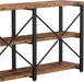 Console Table, 3-Tier 70.8 in Entryway Table, Vintage Brown