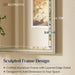 40" X 30" Brushed Nickel Bathroom Vanity Mirror, HD Tempered Glass