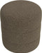 Upholstered round Ottoman (No Lid, Seat Only) |  Home Décor | round Pouf Foot Rest – Dark Brown Boucle