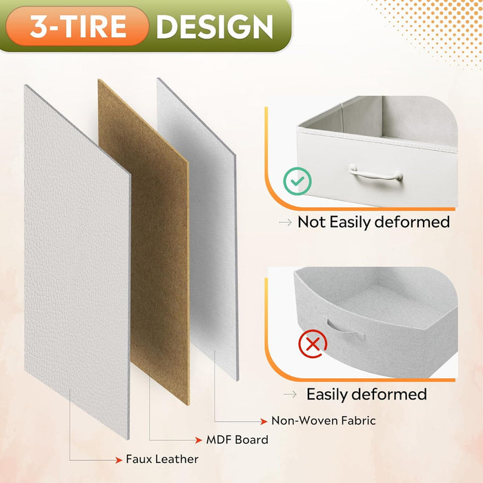 2 Drawer Fabric Vertical Filing Cabinet, Rolling Printer Stand, White