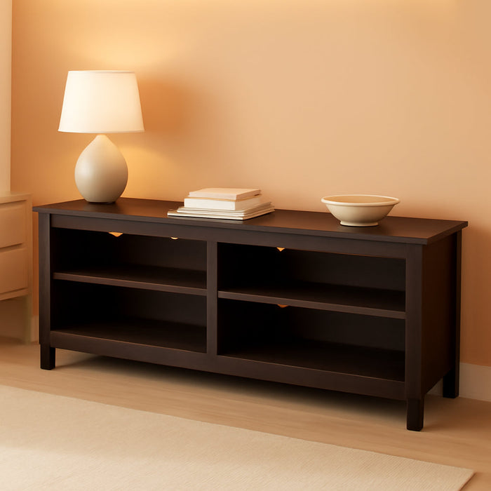 Wren Classic 6 Cubby TV Stand for Tvs up to 80 Inches, 70 Inch, Espresso