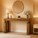 60-Inch Solid Wood Console Table, Farmhouse Narrow Entryway Table for Sofa, Entrance, Foyer, Living Room,Hallway, Brown