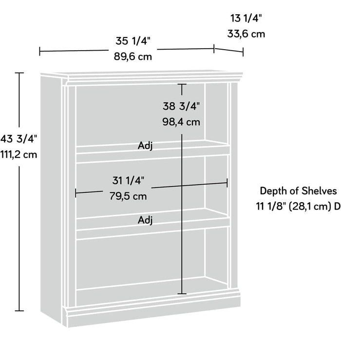 Miscellaneous Storage 3-Shelf Bookcase/ Book Shelf, Lintel Oak Finish
