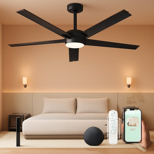 Smart Outdoor Ceiling Fan With Silent Brushless Motor
