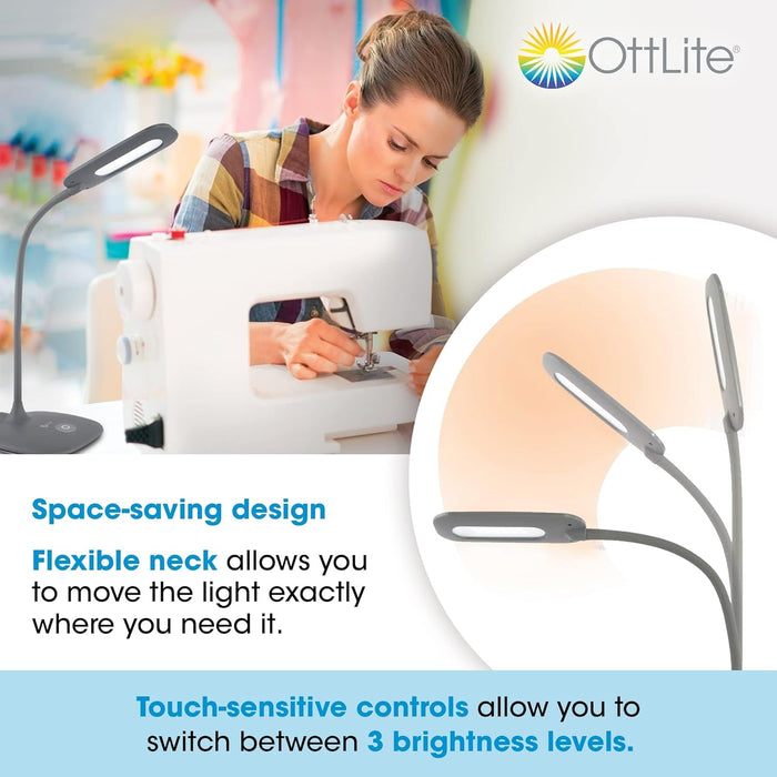 LED Desk Lamp With 3 EnergyEfficientNaturalDaylight Levels