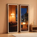 Full Length Mirror with Lights, 75" X 28" LED Lighted Floor Standing, Full Body Dressing Hanging Mounted Mirror, Tempered Glass, Square White