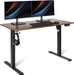 Electric Standing Desk, Height Adjustable Home Office Desk with Memory Buttons and Electronic Display, 47" X 24", Black/Walnut Effect