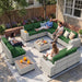 Outdoor Patio Furniture Set PE Wicker Rattan Outdoor Sectional Sofa