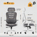 Ergonomic Mesh Office Chair, V Back Desk Chair with 2D Headrest