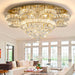 Modern Chandelier Living Room Glam Chandeliers Ceiling Light Fixture Remote Dimmable Lights 32 Inches Luxury Crystal Gold Light