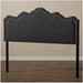 Coastal Cool Modern and Contemporary Fabric Headboard Queen/Dark Gray