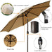 9' Outdoor Patio Umbrella, Outdoor Table Umbrella, Yard Umbrella, Market Umbrella with 8 Sturdy Ribs, Push Button Tilt and Crank