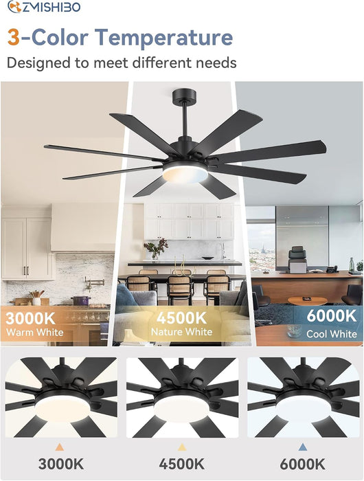 Precision Engineered Energy Efficient Black Ceiling Fan