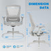 Mesh Office Chair,Ergonomic Computer Desk Chair,Sturdy Task Chair- Adjustable Lumbar Support & Armrests,Tilt Function,Comfort Wide Seat,Swivel Home Office Chair (Grey Frame Grey Mesh)