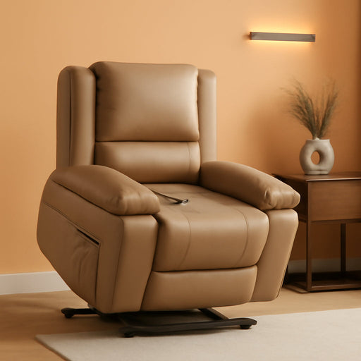 Oversized Wide Power Lift Recliner Chair - Heat and Massage, Adjustable Back and Legs, PU Leather Electric Lift Chair Designed for the Elderly and People with Mobility Impaired