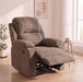 Manual Single Lounge Recliner Chair with Adjustable Backrest, Khaki