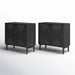 Carreiro 32"W Woven Transitional 2-Door Accent Cabinet (Set of 2)