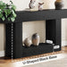 63" Console Table, Farmhouse 2-Tier Entryway Table with U-Shaped Base, Narrow Long Wood Sofa Table behind Couch Table for Living Room, Hallway, Foyer, Black