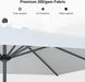 10' X 10' Square Patio Umbrella Outdoor Table Umbrella Aluminum Frame Market Umbrella Sun Umbrella with 8 Sturdy Ribs for Garden Deck Lawn Pool White