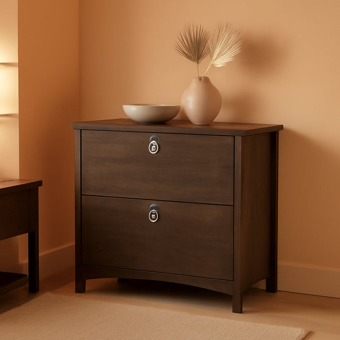 Bush Furniture Salinas 2 Drawer Lateral File Cabinet in Ash Brown