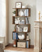 Bookcase, 5-Tier Bookshelf, Display Shelf and Room Divider, Freestanding Decorative Storage Shelving, Rustic Brown ULBC62BX, 27.6”L X 9.4”W X 62.6”H (70 X 24 X 159 Cm)