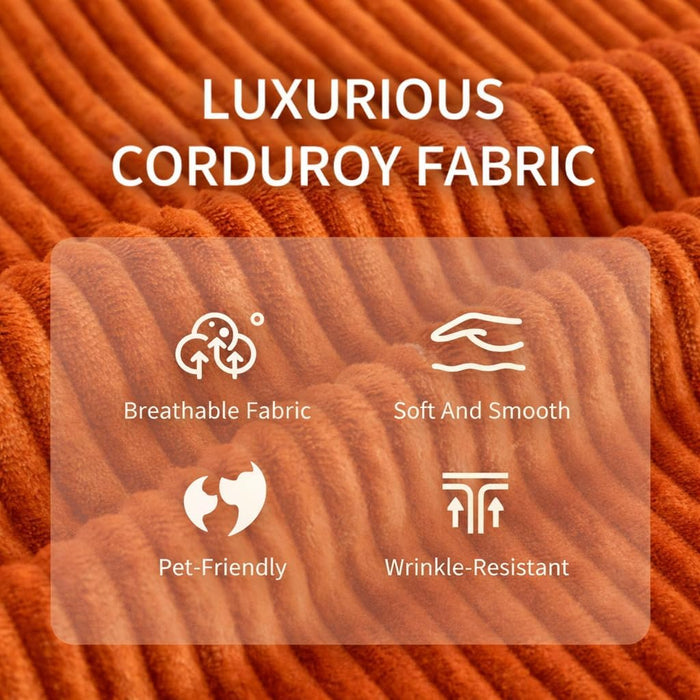 76InchCorduroyPremiumFutonSofaBedForSmallSpacesOrange