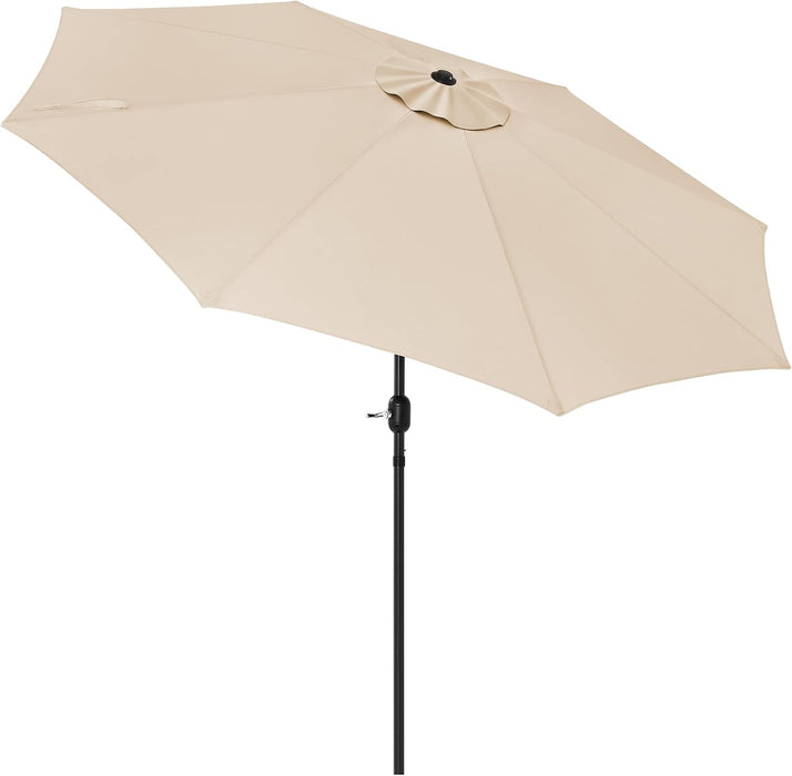 10FT Patio Umbrella, Pool Umbrella Outdoor, Tan | Easy-To-Use Tilt, Smooth One-Handed Crank, Waterproof Thickened Canopy, Wind Resistant for Outdoor Table, Deck, Pool