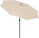 10FT Patio Umbrella, Pool Umbrella Outdoor, Tan | Easy-To-Use Tilt, Smooth One-Handed Crank, Waterproof Thickened Canopy, Wind Resistant for Outdoor Table, Deck, Pool