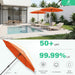 9FT Outdoor Patio Umbrella,Market Table Umbrella with 8 Fiberglass Ribs, Pool Umbrella with Tilt and Crank, UV Protection Lightweight & Wind-Resistant for Lawn, Garden, Deck and Backyard, Orange