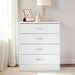 White 4 Drawer Dresser Contemporary Bedroom Storage