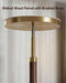 Wood Torchiere Floor Lamp Dimmable Color Temperature